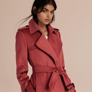 Burberry tempsford cashmere coat dusty peony